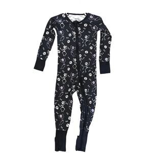 Little Sleepies Skeleton Dance Bamboo Zippy Sleeper Size 2T
